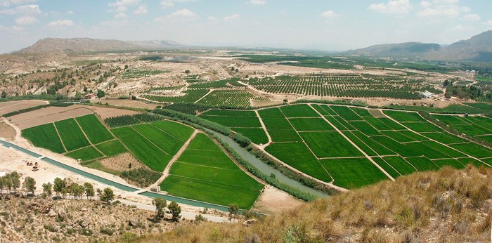 The Segura river valley, Spain. (Source: Wikipedia).