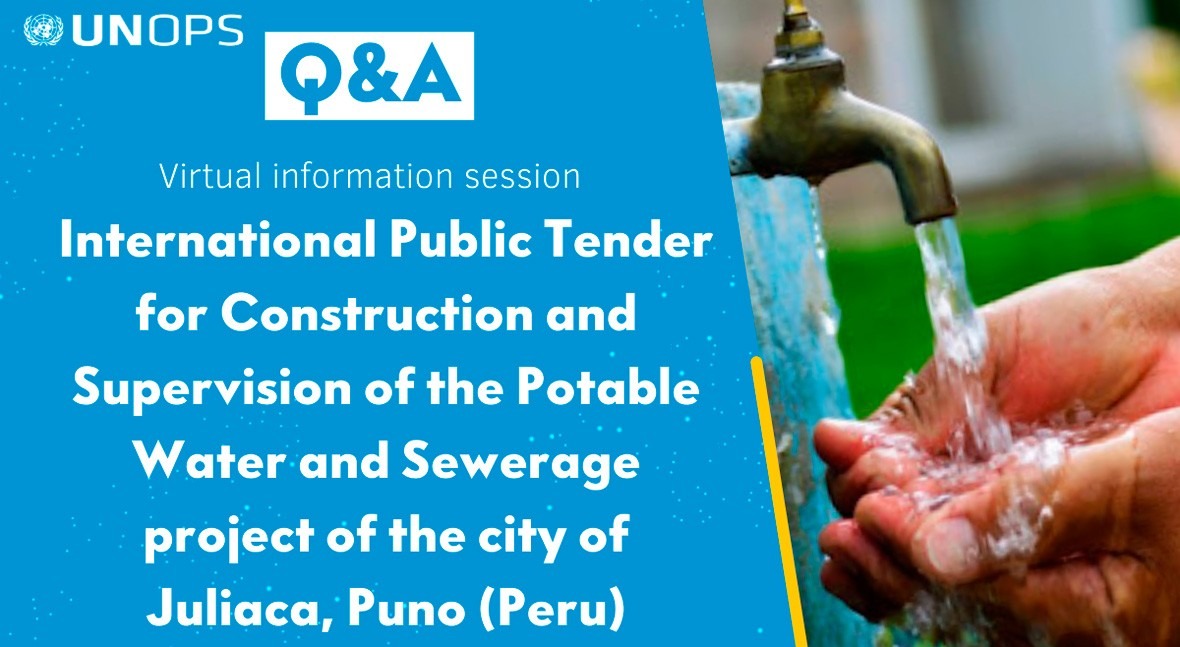 Q&: International public tender for the water and sanitation project of Juliaca, Puno (Peru)