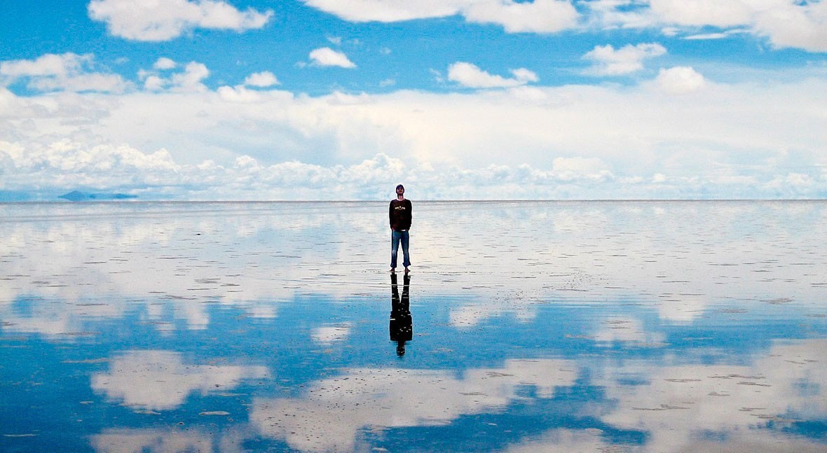 The Uyuni salt flats, the world's mirror