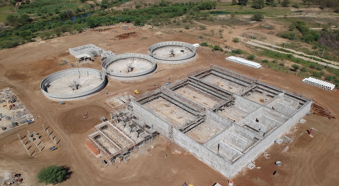 Santa Cruz do Capibaribe, Brazil wastewater treatment system 90% complete