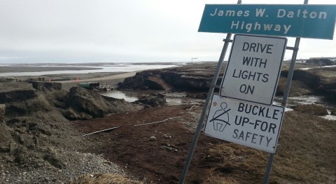 Flooding that closed Dalton Highway also caused widespread ground sinking