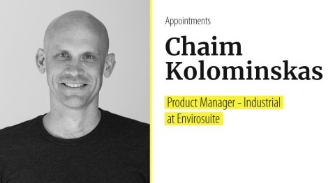 Chaim Kolominskas named Product Manager - Industrial at Envirosuite