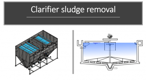 Sludge scraper mechanisms – Removal of settled sludge