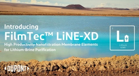 DuPont launches nanofiltration membrane elements for high productivity lithium-brine purification