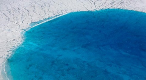 Lakes on Greenland Ice Sheet can drain huge amounts of water, even in winter