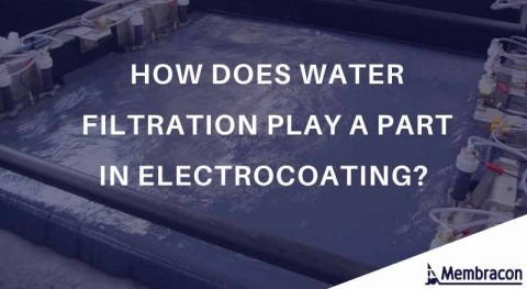 How water filtration plays part in electrocoating