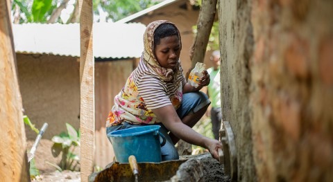 Breaking down taboos: Young, female and heading sanitation masonry business in Uganda