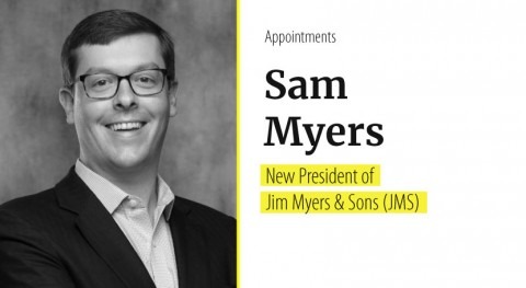 Sam Myers named new President of Jim Myers & Sons (JMS)
