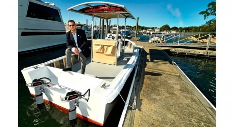 Clean water and clean energy: the world's first solar-electric sewage pump-out boat