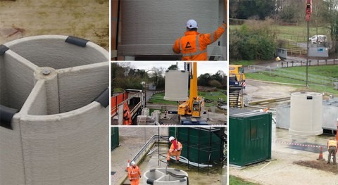 UK installs first 3D concrete printed wastewater chamber