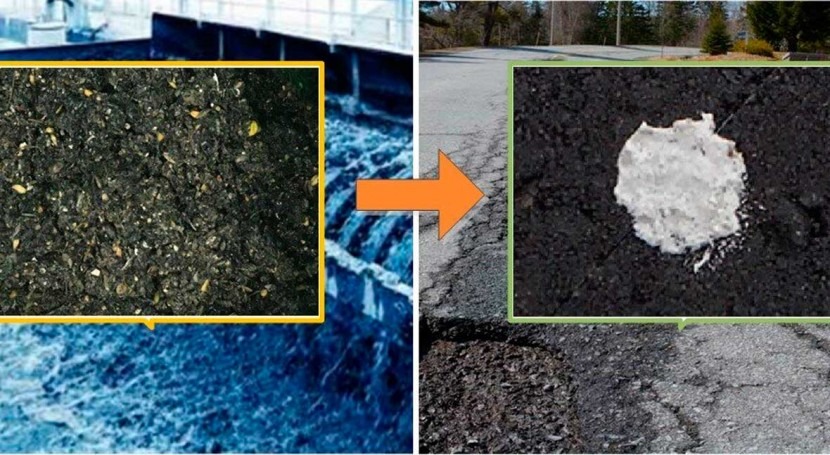 Pothole repair made eco-friendly using grit from wastewater treatment