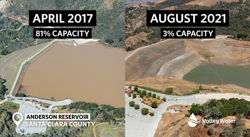 California's Valley Water reservoirs reach historical lows