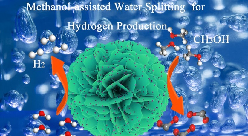 Efficient bi-functional catalyst for methanol-assisted water splitting of hydrogen generation