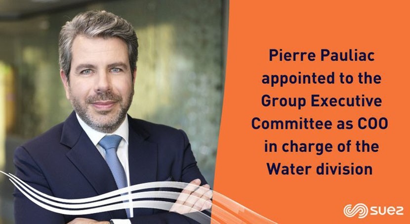 Suez appoints Pierre Pauliac as Chief Operating Officer in charge of the water division