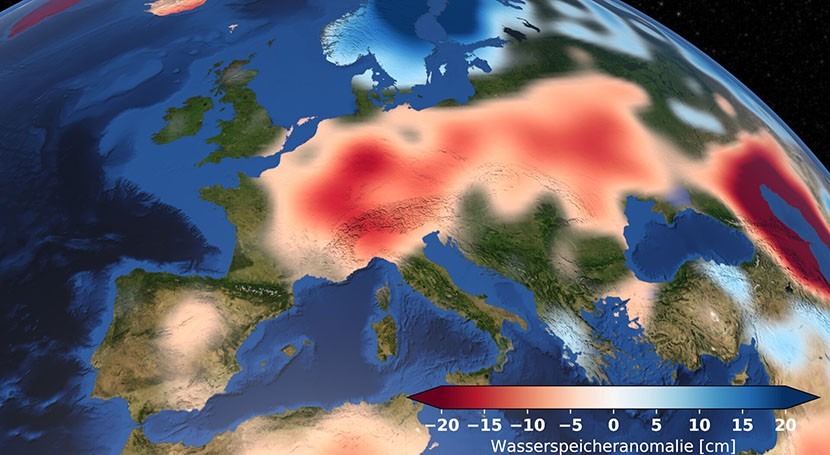 Satellite data shows sustained severe drought in Europe