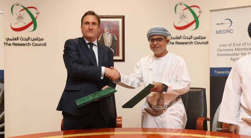 The Research Council and MEDRC sign 2 year water research project